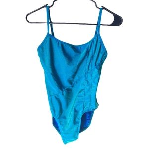 Y2K Jantzen One Piece Iridescent Mermaid core Swimsuit